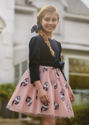 VESTIDO TERCIOPELO COMBINADO TUL